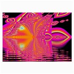 Magenta Boardwalk Carnival, Abstract Ocean Shimmer Glasses Cloth (Large, Two Sided)