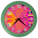 Magenta Boardwalk Carnival, Abstract Ocean Shimmer Wall Clock (Color) Magenta Boardwalk Carnival, Abstract Ocean Shimmer Wall Clock (Color)