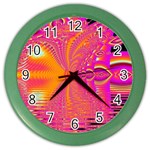 Magenta Boardwalk Carnival, Abstract Ocean Shimmer Wall Clock (Color)