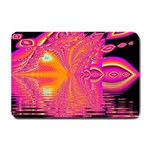 Magenta Boardwalk Carnival, Abstract Ocean Shimmer Small Door Mat