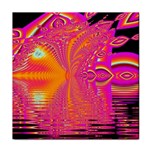 Magenta Boardwalk Carnival, Abstract Ocean Shimmer Face Towel