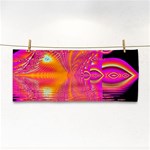 Magenta Boardwalk Carnival, Abstract Ocean Shimmer Hand Towel