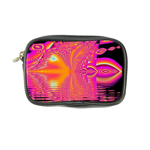 Magenta Boardwalk Carnival, Abstract Ocean Shimmer Coin Purse from ArtsNow.com Front