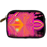 Magenta Boardwalk Carnival, Abstract Ocean Shimmer Digital Camera Leather Case Magenta Boardwalk Carnival, Abstract Ocean Shimmer Digital Camera Leather Case