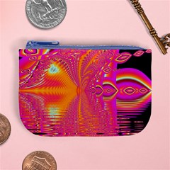 Magenta Boardwalk Carnival, Abstract Ocean Shimmer Coin Change Purse from ArtsNow.com Front