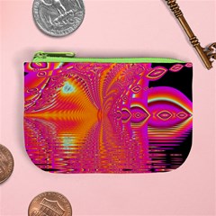 Magenta Boardwalk Carnival, Abstract Ocean Shimmer Coin Change Purse from ArtsNow.com Front