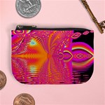 Magenta Boardwalk Carnival, Abstract Ocean Shimmer Coin Change Purse