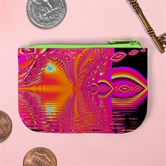 Magenta Boardwalk Carnival, Abstract Ocean Shimmer Coin Change Purse from ArtsNow.com Back