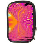 Magenta Boardwalk Carnival, Abstract Ocean Shimmer Compact Camera Leather Case