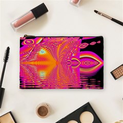 Magenta Boardwalk Carnival, Abstract Ocean Shimmer Cosmetic Bag (Medium) from ArtsNow.com Front