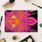 Magenta Boardwalk Carnival, Abstract Ocean Shimmer Cosmetic Bag (Large) Magenta Boardwalk Carnival, Abstract Ocean Shimmer Cosmetic Bag (Large)