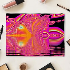 Magenta Boardwalk Carnival, Abstract Ocean Shimmer Cosmetic Bag (XL) from ArtsNow.com Back