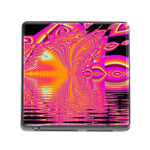 Magenta Boardwalk Carnival, Abstract Ocean Shimmer Memory Card Reader with Storage (Square) from ArtsNow.com Front