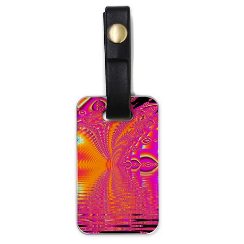 Magenta Boardwalk Carnival, Abstract Ocean Shimmer Luggage Tag (One Side) from ArtsNow.com Front