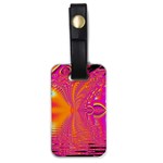 Magenta Boardwalk Carnival, Abstract Ocean Shimmer Luggage Tag (One Side)