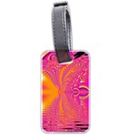 Magenta Boardwalk Carnival, Abstract Ocean Shimmer Luggage Tag (Two Sides)