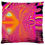 Magenta Boardwalk Carnival, Abstract Ocean Shimmer Large Cushion Case (Single Sided) 