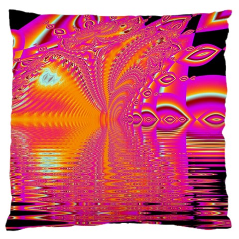 Magenta Boardwalk Carnival, Abstract Ocean Shimmer Large Cushion Case (Two Sided)  from ArtsNow.com Front