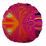 Magenta Boardwalk Carnival, Abstract Ocean Shimmer 18 Premium Round Cushion Magenta Boardwalk Carnival, Abstract Ocean Shimmer 18 Premium Round Cushion