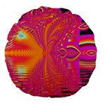 Magenta Boardwalk Carnival, Abstract Ocean Shimmer 18  Premium Round Cushion 