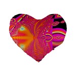 Magenta Boardwalk Carnival, Abstract Ocean Shimmer 16  Premium Heart Shape Cushion 