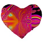 Magenta Boardwalk Carnival, Abstract Ocean Shimmer 19 Premium Heart Shape Cushion Magenta Boardwalk Carnival, Abstract Ocean Shimmer 19 Premium Heart Shape Cushion