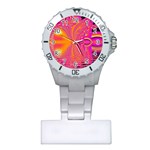 Magenta Boardwalk Carnival, Abstract Ocean Shimmer Nurses Watch