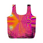 Magenta Boardwalk Carnival, Abstract Ocean Shimmer Reusable Bag (M) Magenta Boardwalk Carnival, Abstract Ocean Shimmer Reusable Bag (M)