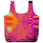 Magenta Boardwalk Carnival, Abstract Ocean Shimmer Reusable Bag (XL)