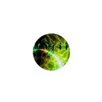 Dawn Of Time, Abstract Lime & Gold Emerge 1  Mini Button Magnet