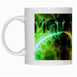 Dawn Of Time, Abstract Lime & Gold Emerge White Coffee Mug