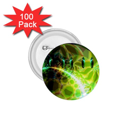 Dawn Of Time, Abstract Lime & Gold Emerge 1.75  Button (100 pack) from ArtsNow.com Front