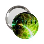 Dawn Of Time, Abstract Lime & Gold Emerge Handbag Mirror (2.25 )