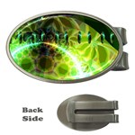 Dawn Of Time, Abstract Lime & Gold Emerge Money Clip (Oval) Dawn Of Time, Abstract Lime & Gold Emerge Money Clip (Oval)