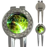 Dawn Of Time, Abstract Lime & Gold Emerge Golf Pitchfork & Ball Marker Dawn Of Time, Abstract Lime & Gold Emerge Golf Pitchfork & Ball Marker