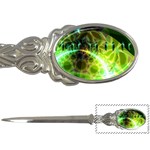 Dawn Of Time, Abstract Lime & Gold Emerge Letter Opener