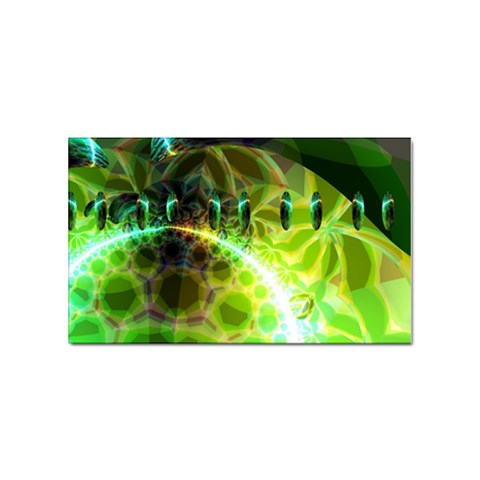 Dawn Of Time, Abstract Lime & Gold Emerge Sticker (Rectangle) from ArtsNow.com Front