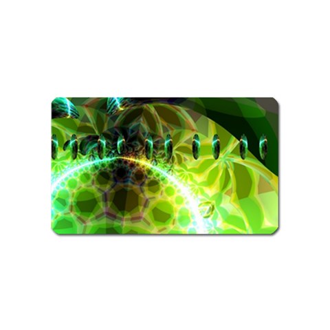 Dawn Of Time, Abstract Lime & Gold Emerge Magnet (Name Card) from ArtsNow.com Front