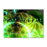 Dawn Of Time, Abstract Lime & Gold Emerge A4 Sticker 10 Pack