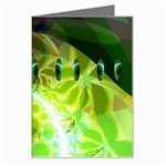 Dawn Of Time, Abstract Lime & Gold Emerge Greeting Card