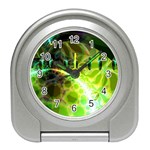 Dawn Of Time, Abstract Lime & Gold Emerge Desk Alarm Clock