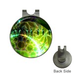 Dawn Of Time, Abstract Lime & Gold Emerge Hat Clip with Golf Ball Marker