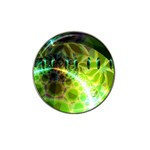 Dawn Of Time, Abstract Lime & Gold Emerge Golf Ball Marker (for Hat Clip)