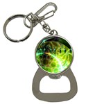 Dawn Of Time, Abstract Lime & Gold Emerge Bottle Opener Key Chain