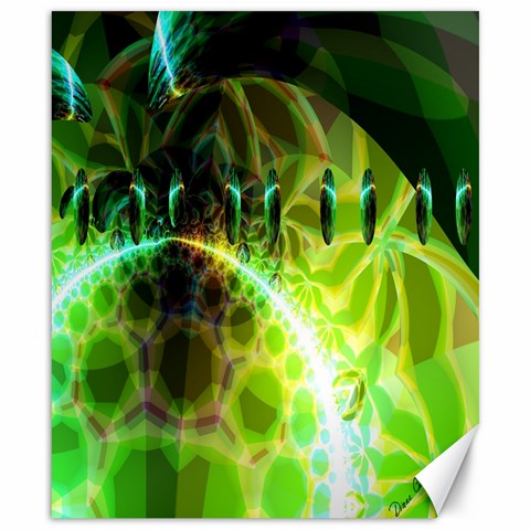 Dawn Of Time, Abstract Lime & Gold Emerge Canvas 8  x 10  (Unframed) from ArtsNow.com 8.15 x9.66  Canvas - 1