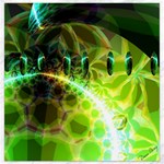 Dawn Of Time, Abstract Lime & Gold Emerge Canvas 12 x 12 (Unframed) Dawn Of Time, Abstract Lime & Gold Emerge Canvas 12 x 12 (Unframed)
