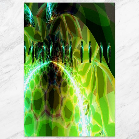 Dawn Of Time, Abstract Lime & Gold Emerge Canvas 12  x 18  (Unframed) from ArtsNow.com 11.88 x17.36  Canvas - 1