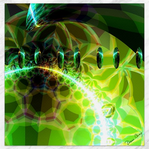 Dawn Of Time, Abstract Lime & Gold Emerge Canvas 16  x 16  (Unframed) from ArtsNow.com 15.2 x15.41  Canvas - 1