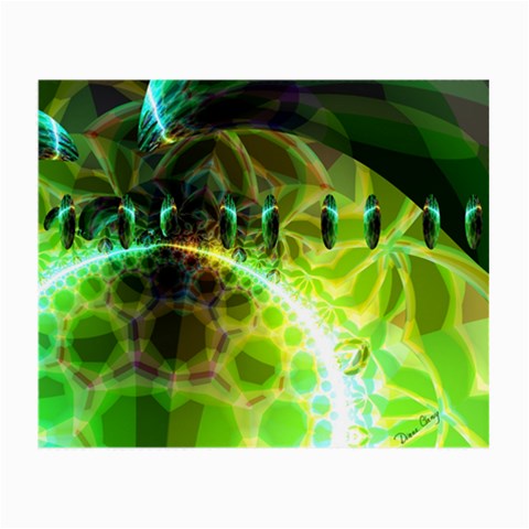 Dawn Of Time, Abstract Lime & Gold Emerge Glasses Cloth (Small, Two Sided) from ArtsNow.com Front