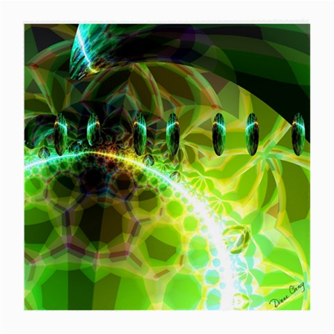 Dawn Of Time, Abstract Lime & Gold Emerge Glasses Cloth (Medium, Two Sided) from ArtsNow.com Front